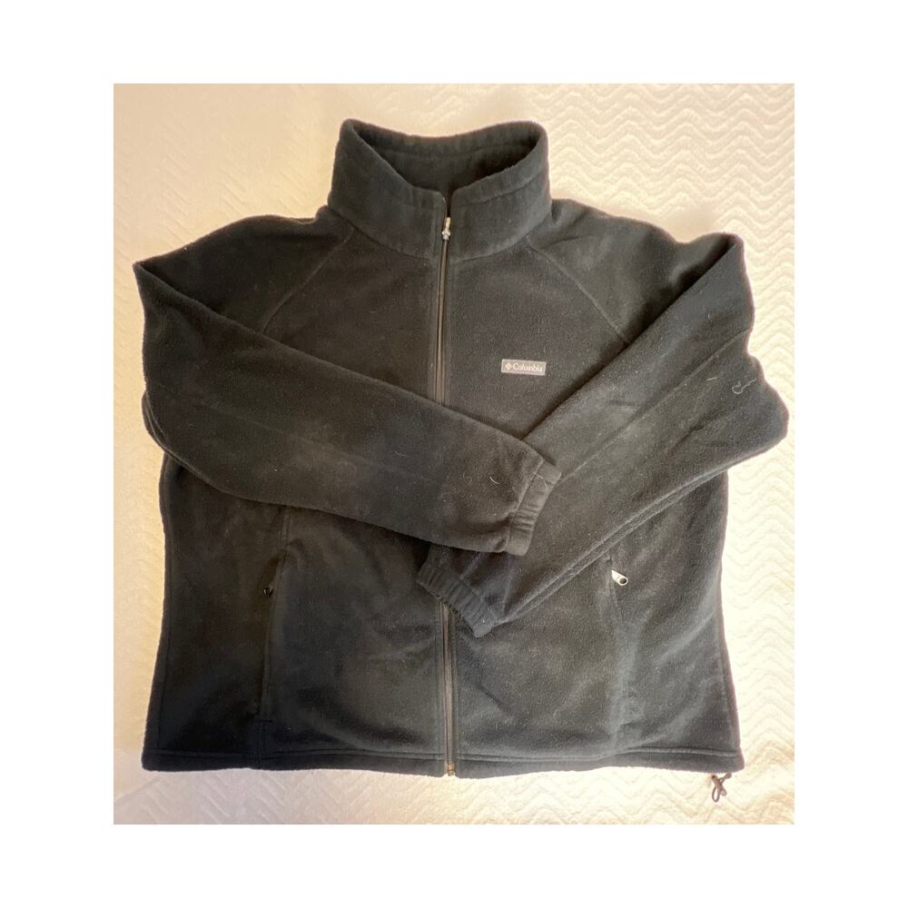 Columbia Full Zip Fleece Jacket Men’s 3X Black Soft Warm Outdoor Hiking